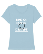 Bine ca esti tu destept Tricou mânecă scurtă guler larg fitted Damă Expresser