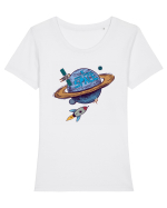 I need more space Tricou mânecă scurtă guler larg fitted Damă Expresser