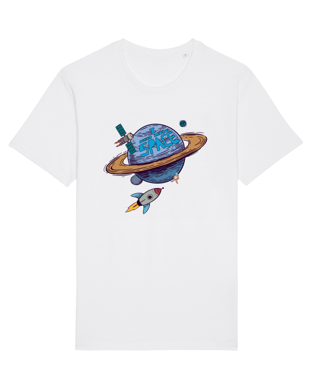 Tricou mânecă scurtă Unisex Rocker White