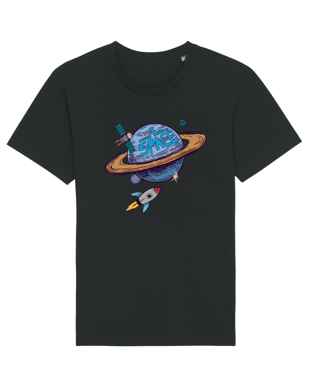 Tricou mânecă scurtă Unisex Rocker Black
