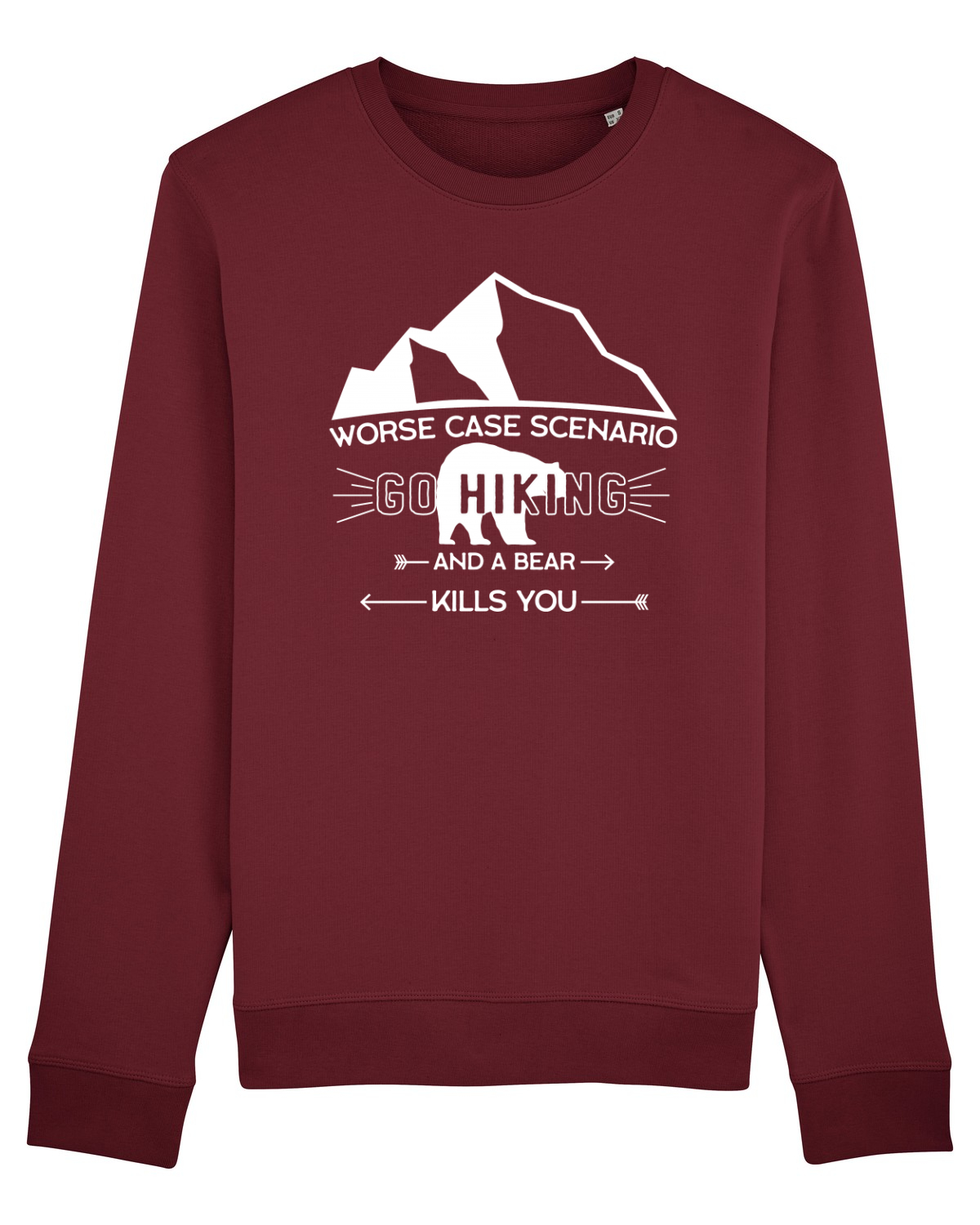 Bluză mânecă lungă Unisex Rise Burgundy