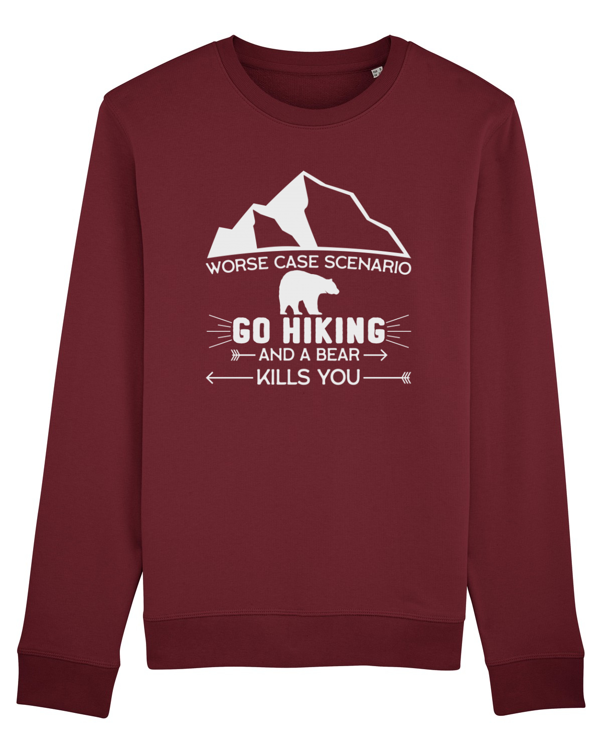 Bluză mânecă lungă Unisex Rise Burgundy