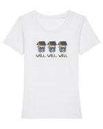 Well, Well, Well Tricou mânecă scurtă guler larg fitted Damă Expresser