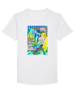 Liric Tricou mânecă scurtă guler larg Bărbat Skater