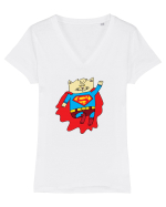 Super Cat Tricou mânecă scurtă guler V Damă Evoker
