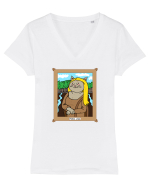 MEOW-conda color Tricou mânecă scurtă guler V Damă Evoker
