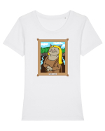 MEOW-conda color Tricou mânecă scurtă guler larg fitted Damă Expresser
