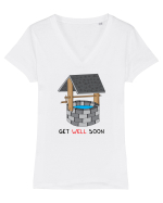 Get Well Soon Tricou mânecă scurtă guler V Damă Evoker