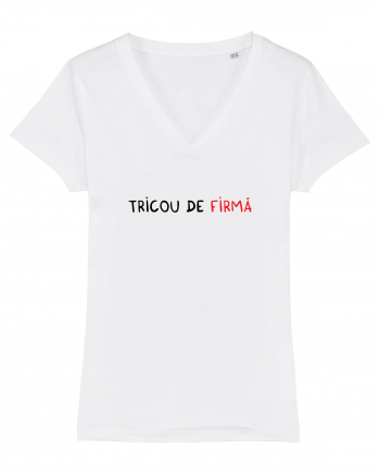 Tricou de FIRMĂ White