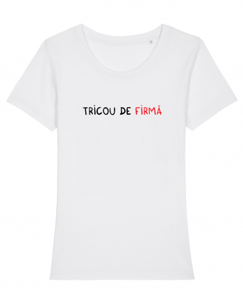 Tricou de FIRMĂ White