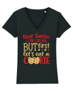 Dear Santa I Can Explain Tricou mânecă scurtă guler V Damă Evoker