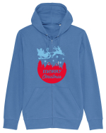 Merry Christmas Santa's Sleigh Hanorac cu fermoar Unisex Connector