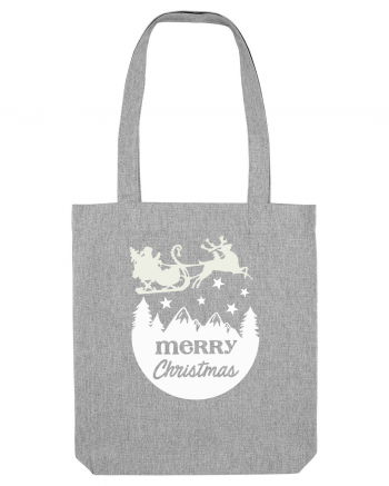 Merry Christmas Santa's Sleigh Heather Grey