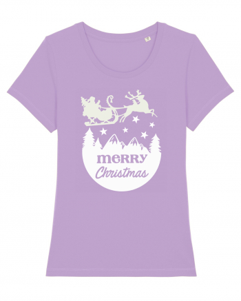 Merry Christmas Santa's Sleigh Lavender Dawn