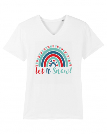 Let It Snow Xmas Rainbow White