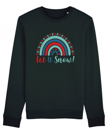 Let It Snow Xmas Rainbow Black