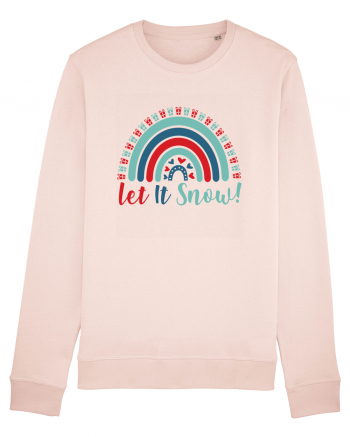 Let It Snow Xmas Rainbow Candy Pink