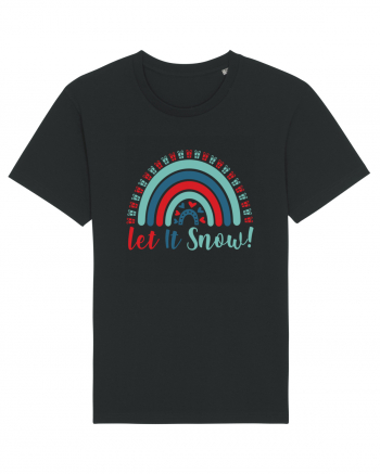 Let It Snow Xmas Rainbow Black