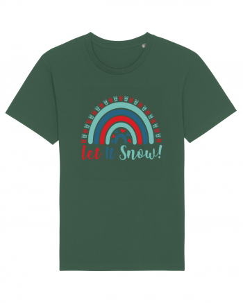 Let It Snow Xmas Rainbow Bottle Green