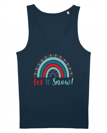 Let It Snow Xmas Rainbow Navy