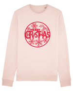 Merry Christmas Red Embroidery Bluză mânecă lungă Unisex Rise