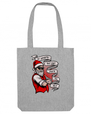 Naughty Tattooed Santa Heather Grey