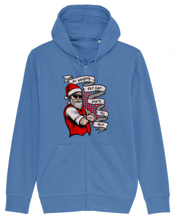 Naughty Tattooed Santa Bright Blue