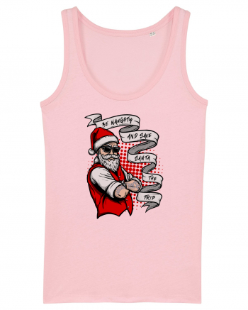 Naughty Tattooed Santa Cotton Pink