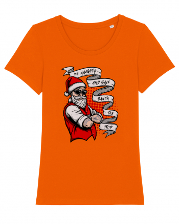 Naughty Tattooed Santa Bright Orange