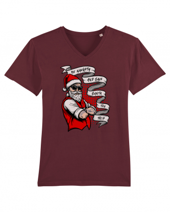 Naughty Tattooed Santa Burgundy