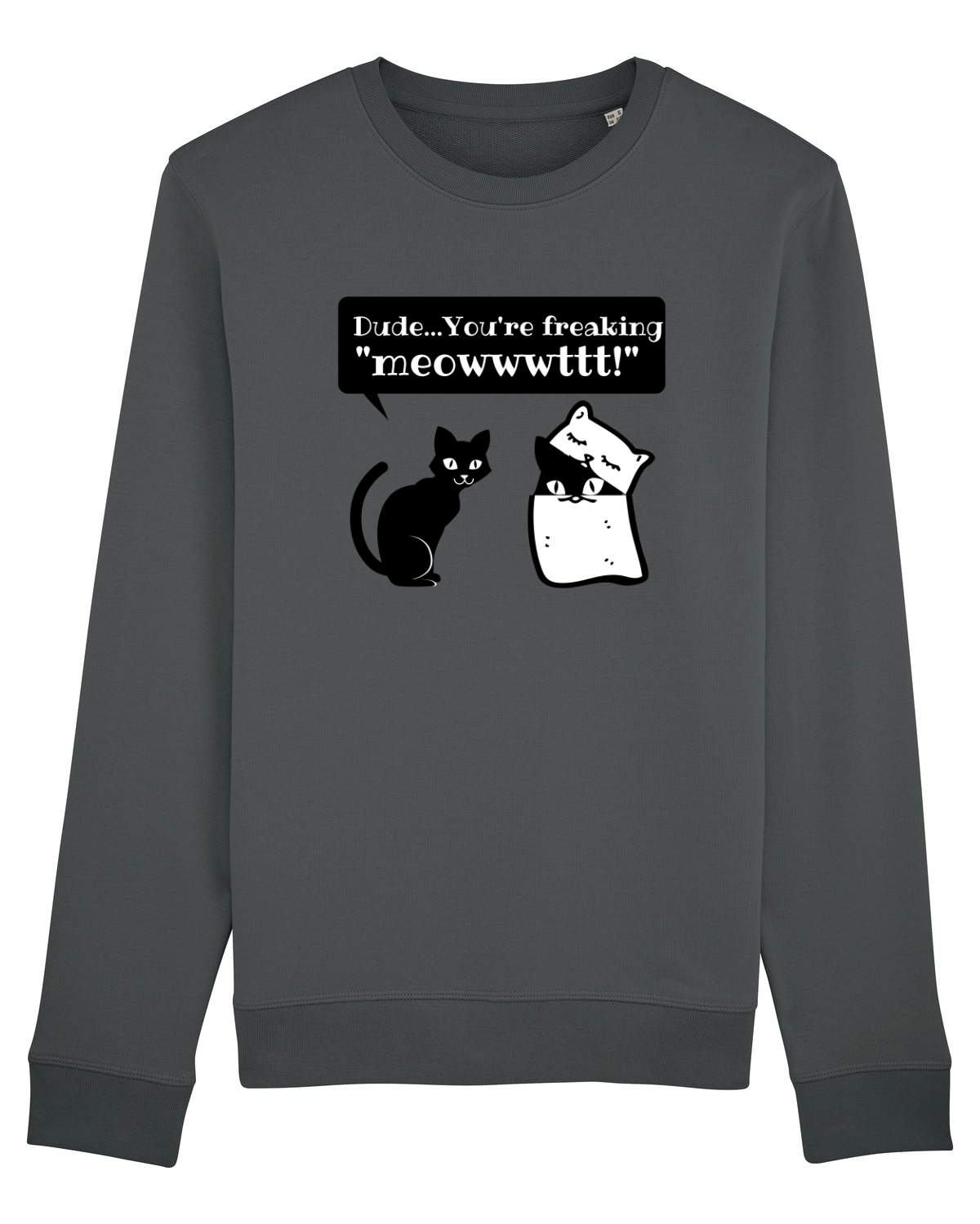 Bluză mânecă lungă Unisex Rise Anthracite