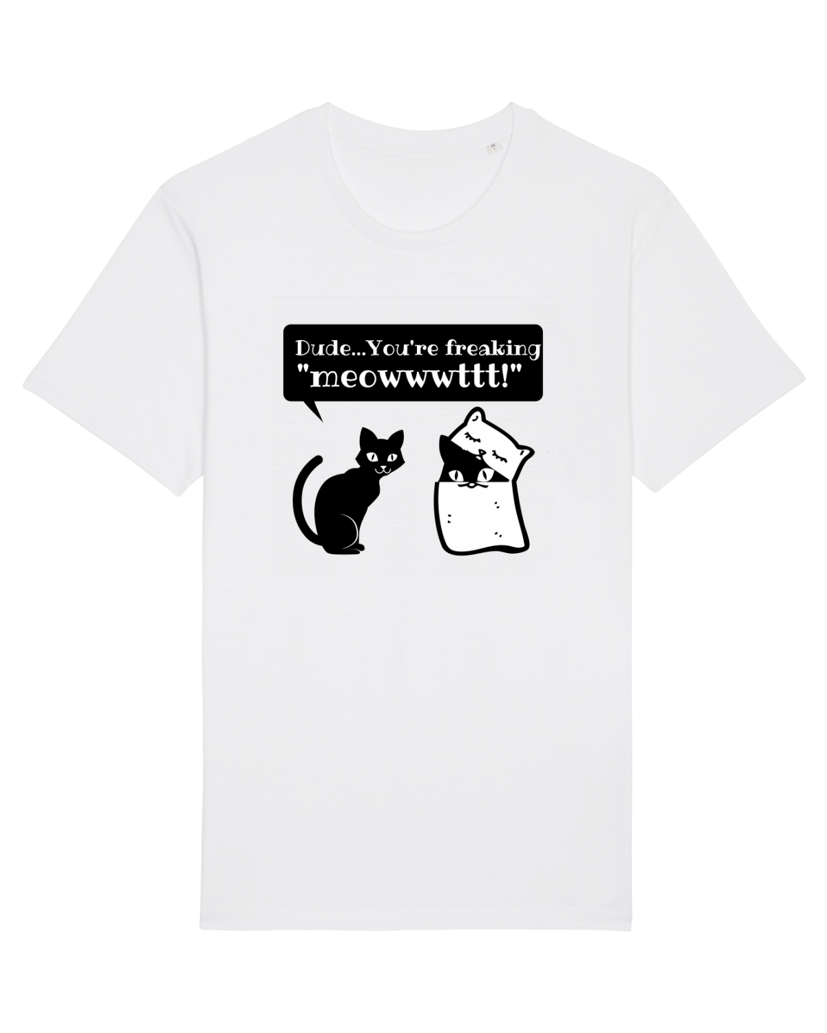 Tricou mânecă scurtă Unisex Rocker White