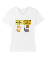 Pentru Iubitorii de Pisici  Tricou mânecă scurtă guler V Bărbat Presenter