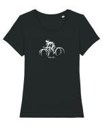 pedala #2 Tricou mânecă scurtă guler larg fitted Damă Expresser