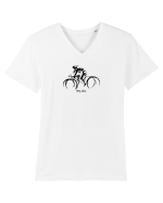 pedala #3 Tricou mânecă scurtă guler V Bărbat Presenter