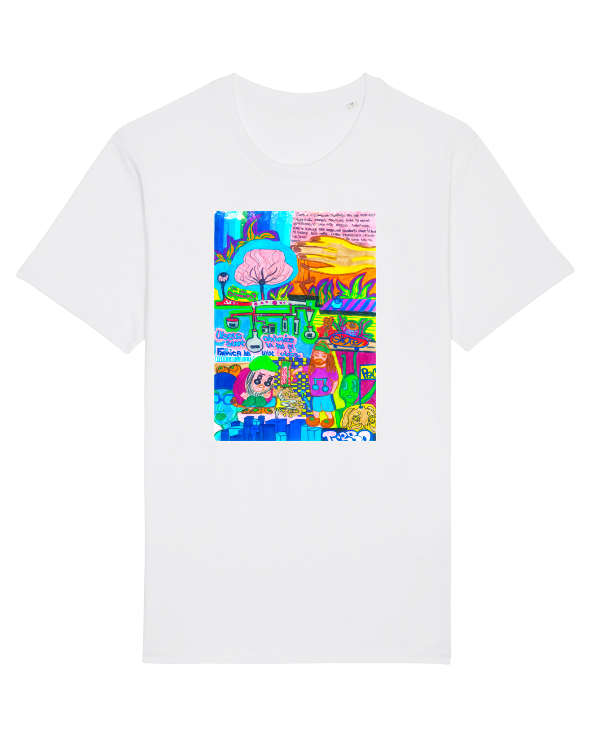 Tricou mânecă scurtă Unisex Rocker White