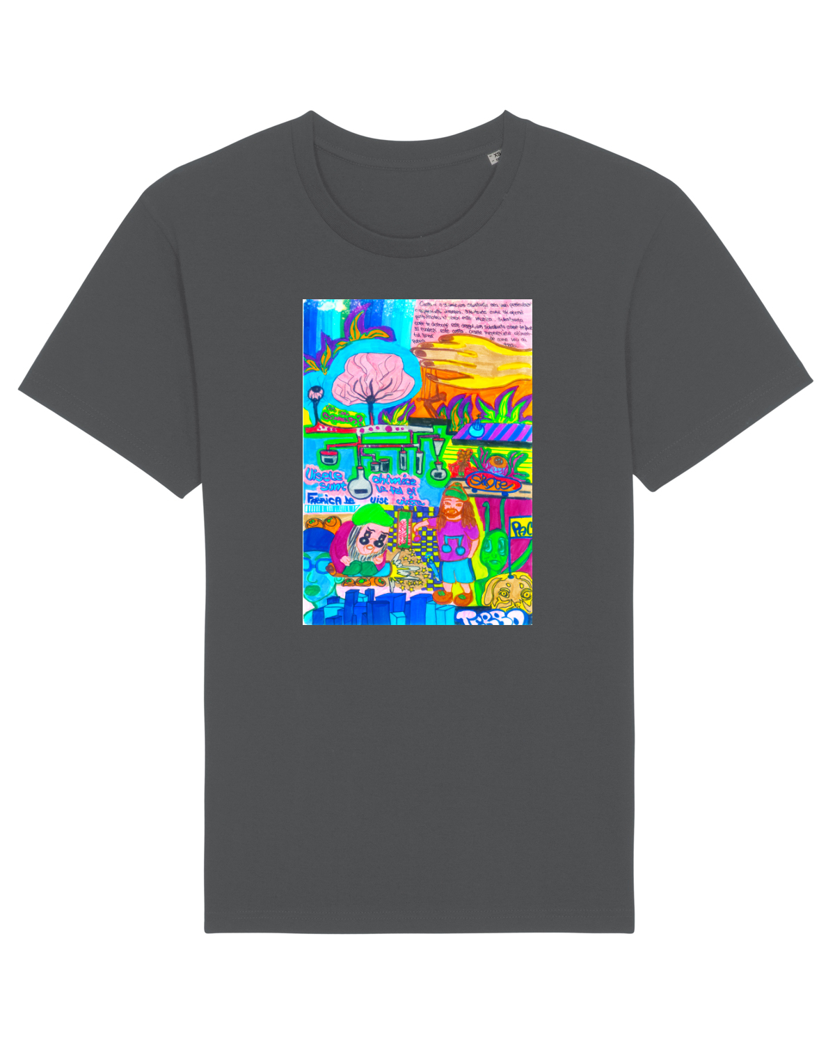 Tricou mânecă scurtă Unisex Rocker Anthracite