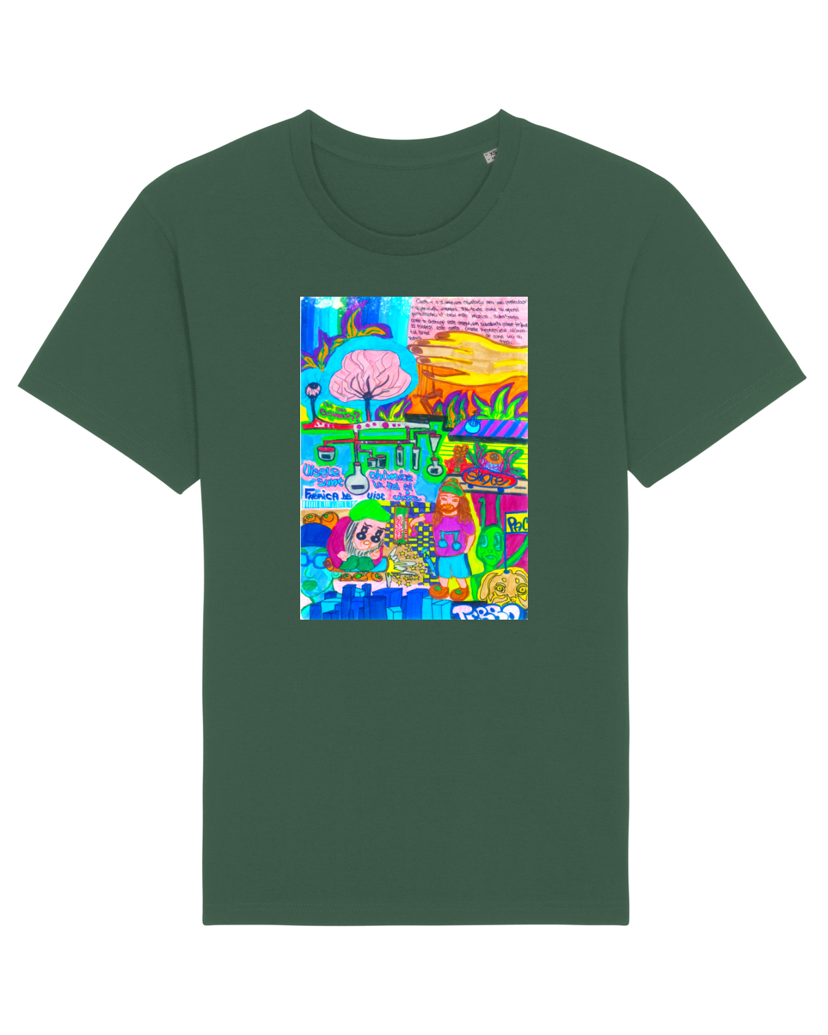 Tricou mânecă scurtă Unisex Rocker Bottle Green