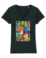 Neintelesuri Tricou mânecă scurtă guler V Damă Evoker