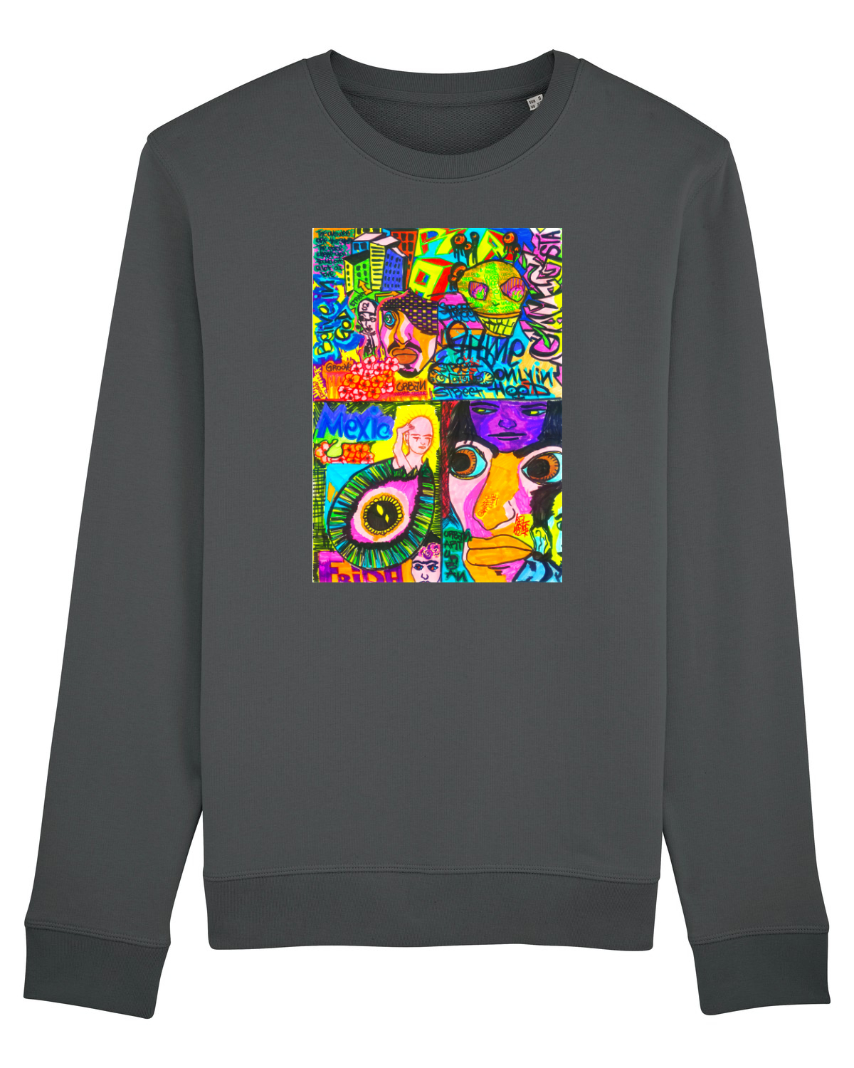 Bluză mânecă lungă Unisex Rise Anthracite