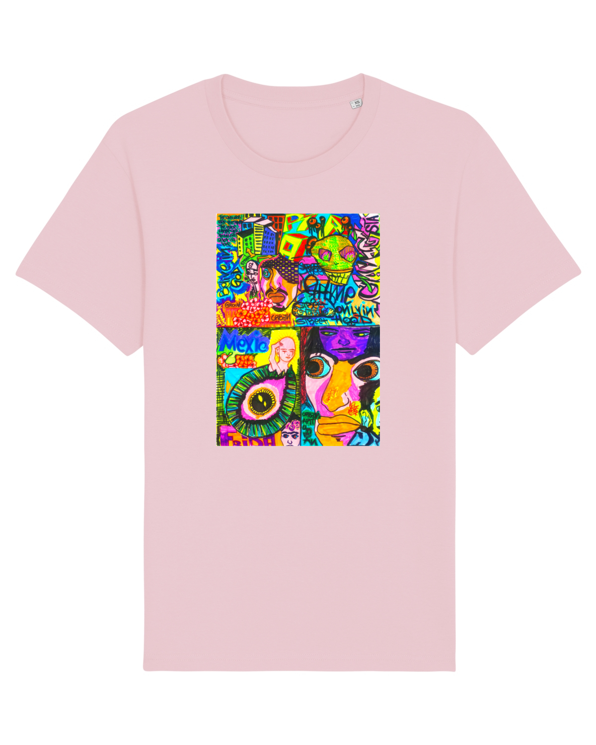 Tricou mânecă scurtă Unisex Rocker Cotton Pink