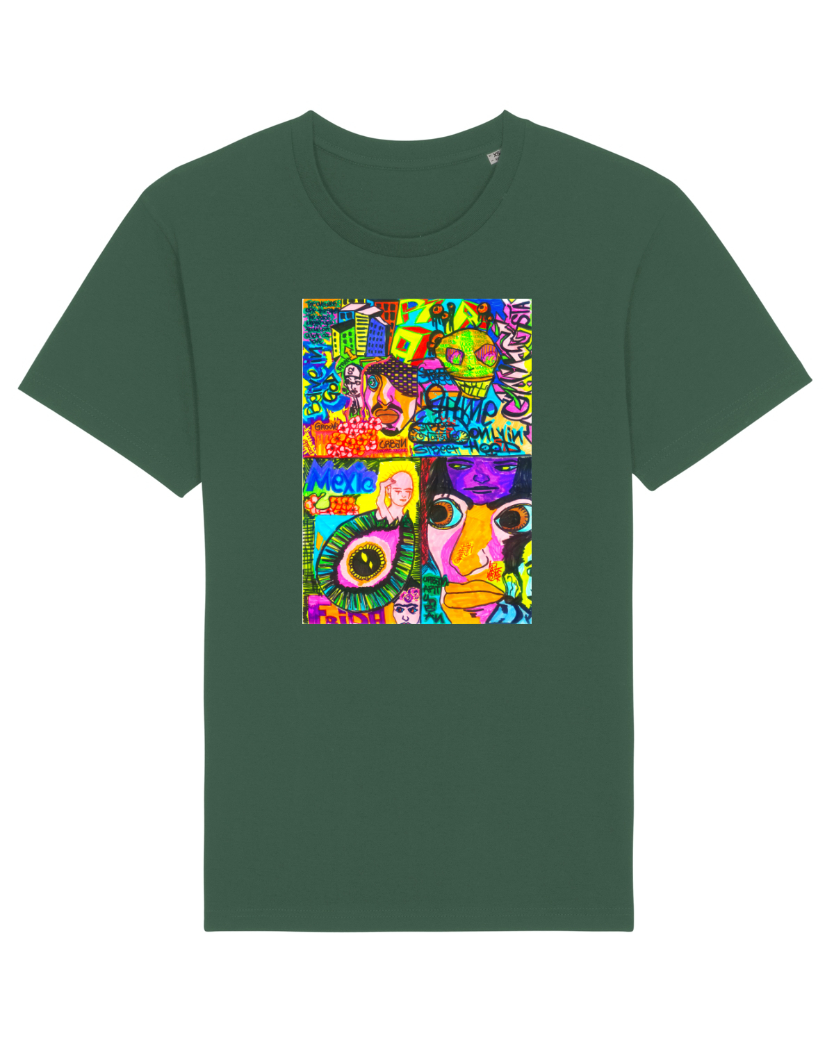 Tricou mânecă scurtă Unisex Rocker Bottle Green