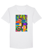Neintelesuri Tricou mânecă scurtă guler larg Bărbat Skater