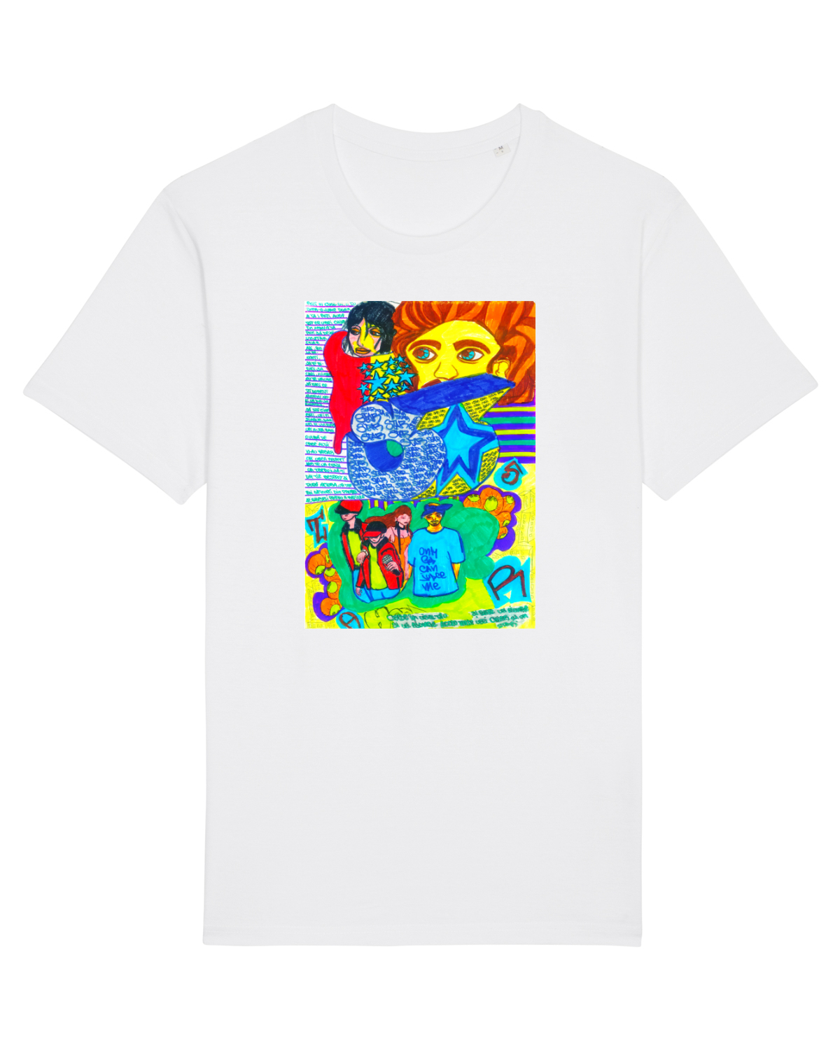 Tricou mânecă scurtă Unisex Rocker White