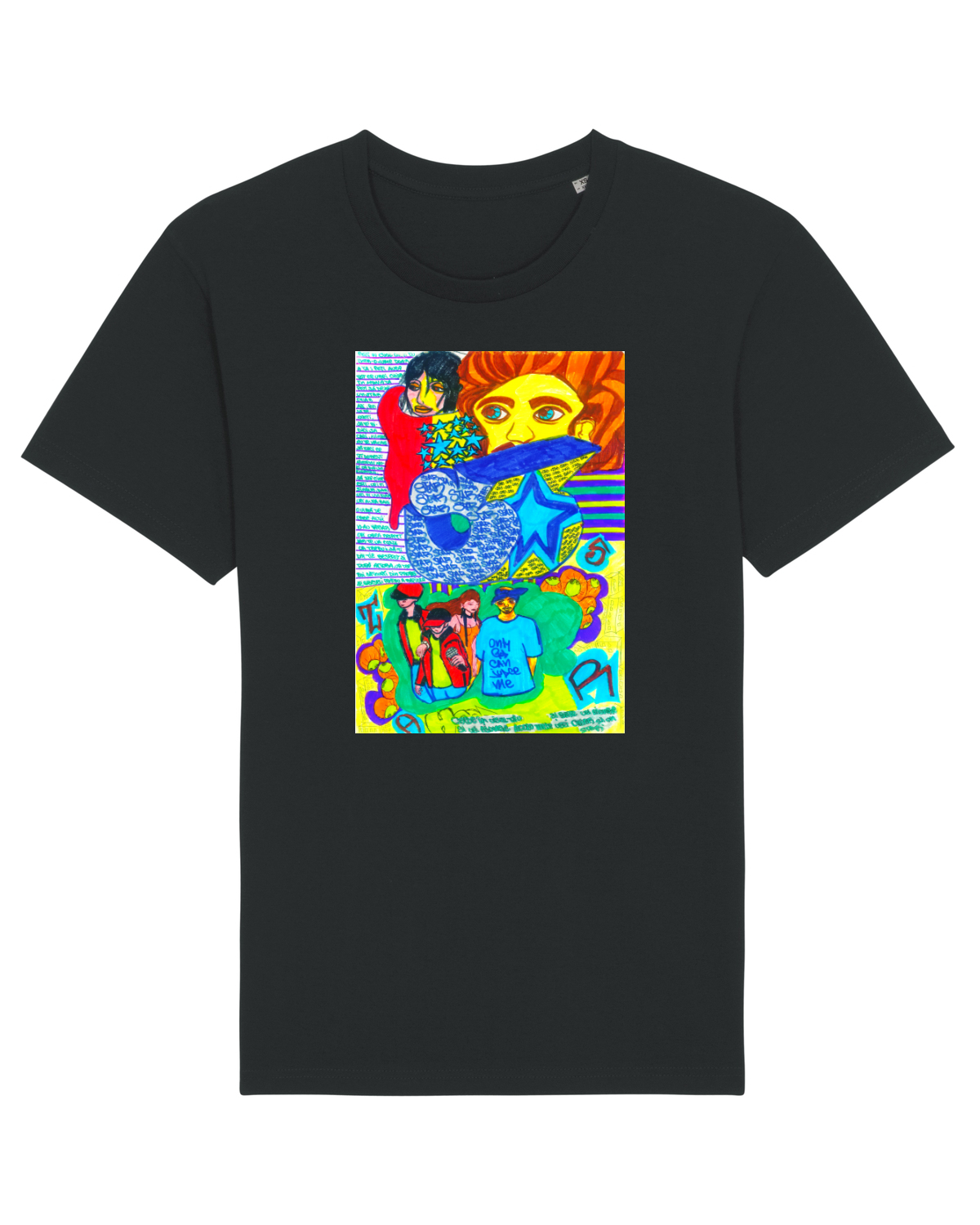 Tricou mânecă scurtă Unisex Rocker Black