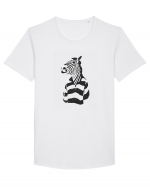 Cool Funky Zebra Tricou mânecă scurtă guler larg Bărbat Skater