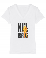 Kill Virus Tricou mânecă scurtă guler V Damă Evoker