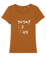 1+1=? Tricou mânecă scurtă guler larg fitted Damă Expresser