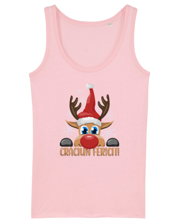 Craciun fericit cu ren Cotton Pink