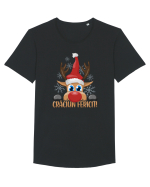 Craciun fericit cu ren Tricou mânecă scurtă guler larg Bărbat Skater